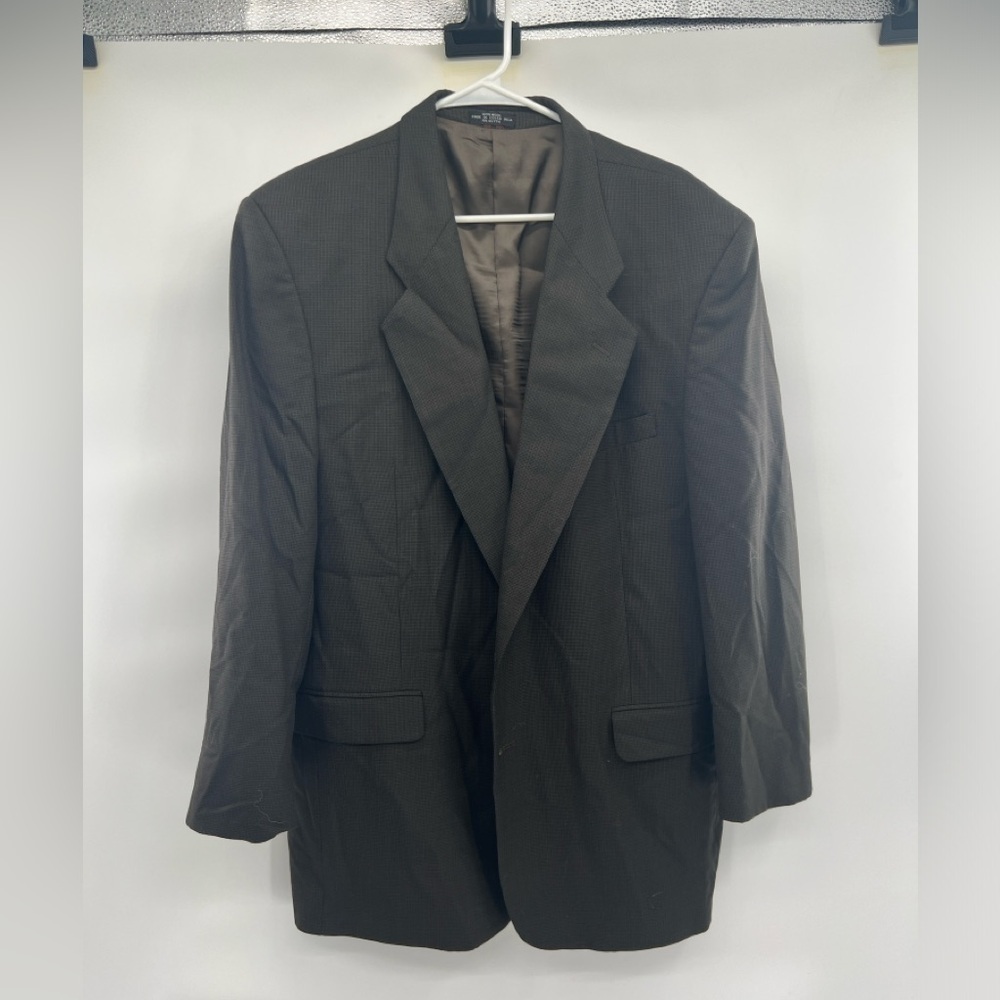 Oleg Cassini pure wool brown suit jacket coat size L
